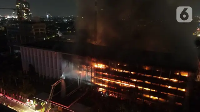 Potret Udara Kebakaran Hebat di Gedung Kejaksaan Agung RI