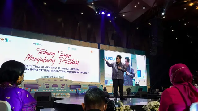 Menteri BUMN Erick Thohir mendukung lingkungan kerja tanpa diskriminasi, pelecehan, dan kekerasan. Dukungan tersebut dituangkan dalam program Respectful Workplace Policy (RWP). (Dok BUMN)