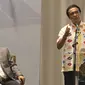 Mantan anggota DPD RI La Ode Ida memberi sambutan pada diskusi panel, di Jakarta, Senin (16/9/2019). Diskusi mengangkat tema merajut Sinergi DPD RI dan Indonesia Sentris Jokowi. (Liputan6.com/Herman Zakharia)