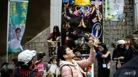 Dekorasi Tahun Baru China di Hong Kong Diwarnai Unsur Protes. (Source: AFP/ Phillip Fong)