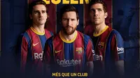 Barcelona merilis jersey musim 2020/2021. (Twitter)