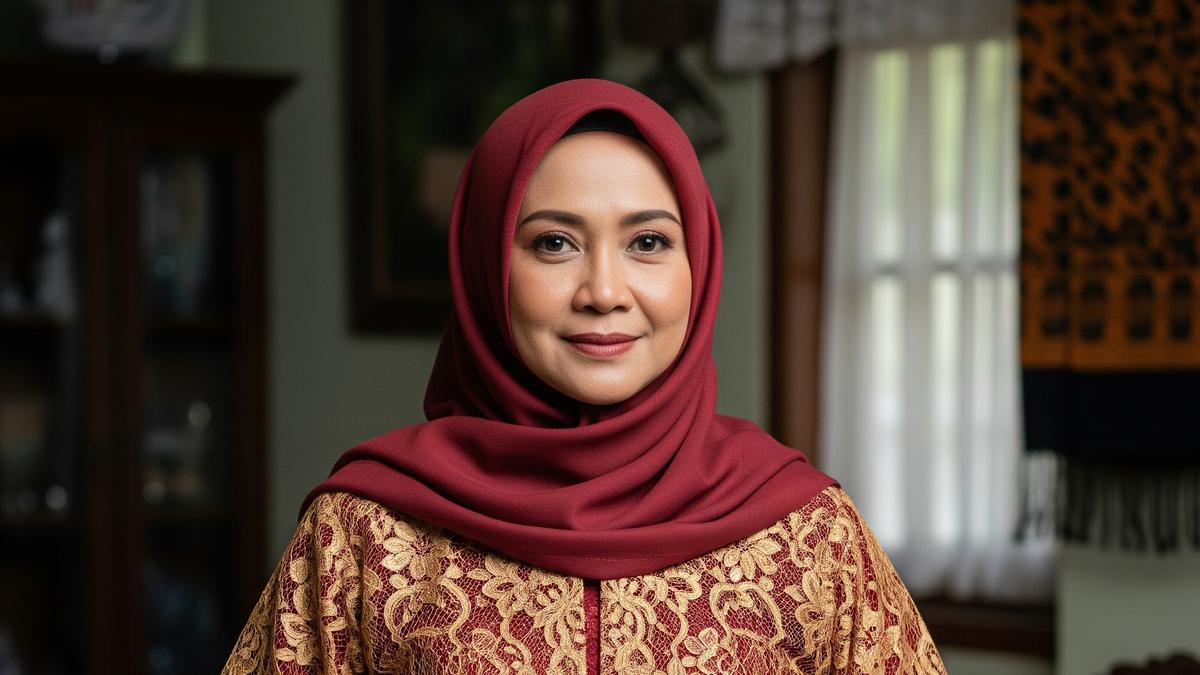 7 Gamis Batik Brokat Syar’i untuk Ibu 50 Tahun dengan Potongan Longgar