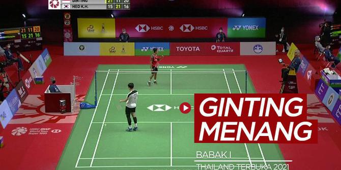 VIDEO: Kemenangan Anthony Ginting dan Para Atlet Bulutangkis Indonesia di Babak I Thailand Terbuka 2021