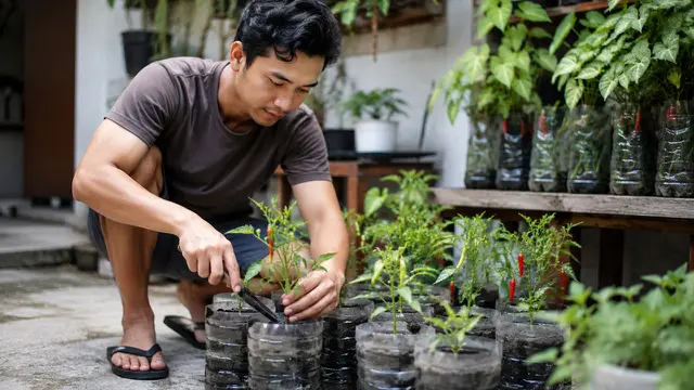 Menanam Cabai di Botol Bekas