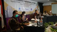 Diskusi “Reposisi PPPSRS Atas Perubahan dan Penyesuaian Regulasi Pengelolaan Rusun” yang merupakan rangkain acara Musyawarah Nasional III P3RSI, Kamis (27/1/2022).