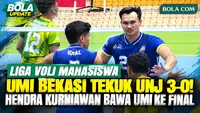 Highlight Semifinal Liga Voli Mahasiswa 2026: UMI Bekasi Libas UNJ 3-0, Hendra Kurniawan Antar UMI ke Final