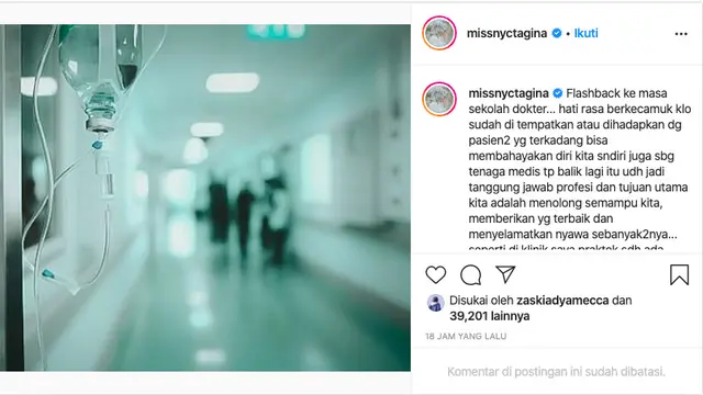 Unggahan Nycta Gina.