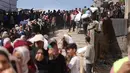 Terbaru, dalam pendistribusian bantuan pada Selasa (24/6/2025) di Gaza, 44 warga tewas. (BASHAR TALEB/AFP)
