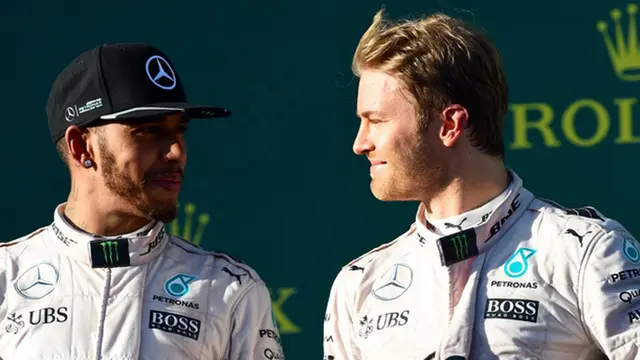 Nico Rosberg dan Lewis Hamilton 