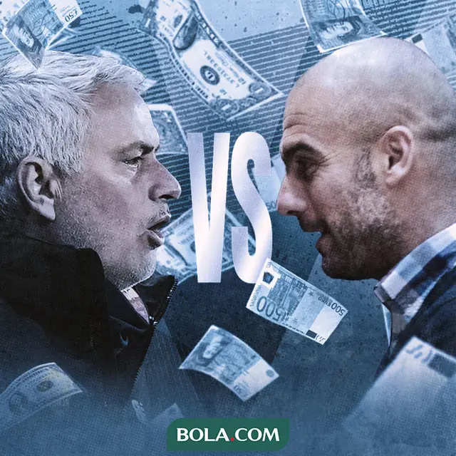 Ilustrasi - Jose Mourinho Vs Pep Guardiola