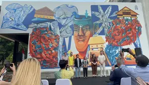 Mural Kolaborasi Seniman RI, Austria, Ukraina Bawa Pesan Krisis Iklim
