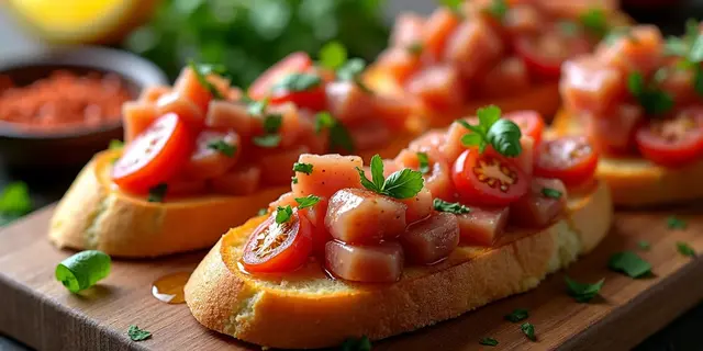 Resep Bruschetta Tuna Pedas yang Renyah dan Praktis
