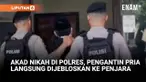 Seorang tahanan melangsungkan pernikahan di Polres Jepara, Jawa Tengah, Rabu siang. Usai menjalani akad nikah, pengantin Pria kembali masuk ke ruang tahanan untuk melanjutkan proses hukum yang menjeratnya.