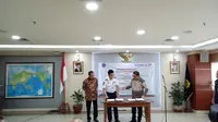Penandatanganan Perjanjian Konsesi Terminal Kijing di Kalimantan. Foto: Dok Merdeka,com/Yayu Agustini R