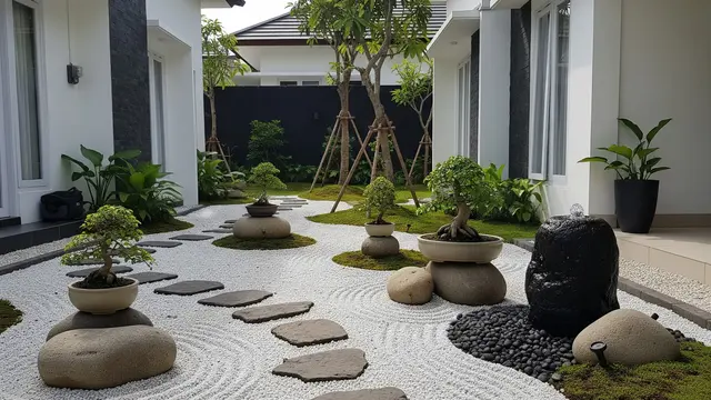 Kebun Mini Konsep Jepang (Zen Garden)