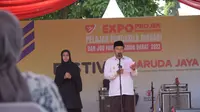 Uu Ruzhanul Ulum saat peresmian Festival Garuda Jaya di Plaza Gedung Sate, Kota Bandung, Kamis (14/7/2022).