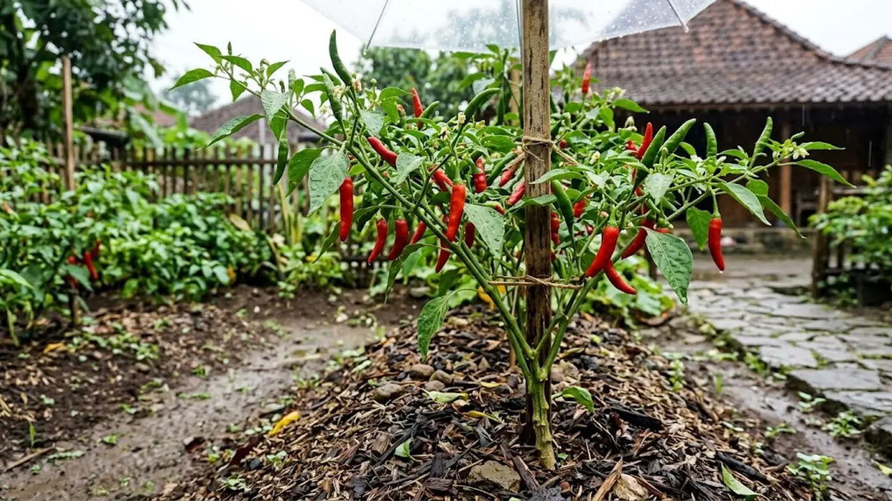 Cara Merawat Tanaman Cabai di Musim Hujan agar Tidak Busuk Batang
