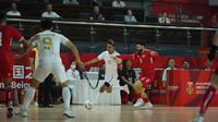 Timnas Futsal Indonesia menghadapi Denmark dalam laga final CFA International 2025 di Shijiazhuang College College Sport Center, Shijiazhuang, China, Kamis (11/9/2025). (Dok. FFI)