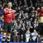 Berkat tiga poin ini Everton tetap di peringkat 17, namun menjauh dari zona degradasi. Manchester United tertahan di peringkat tujuh klasemen sementara dengan 51 poin. (AP/Rui Vieira)