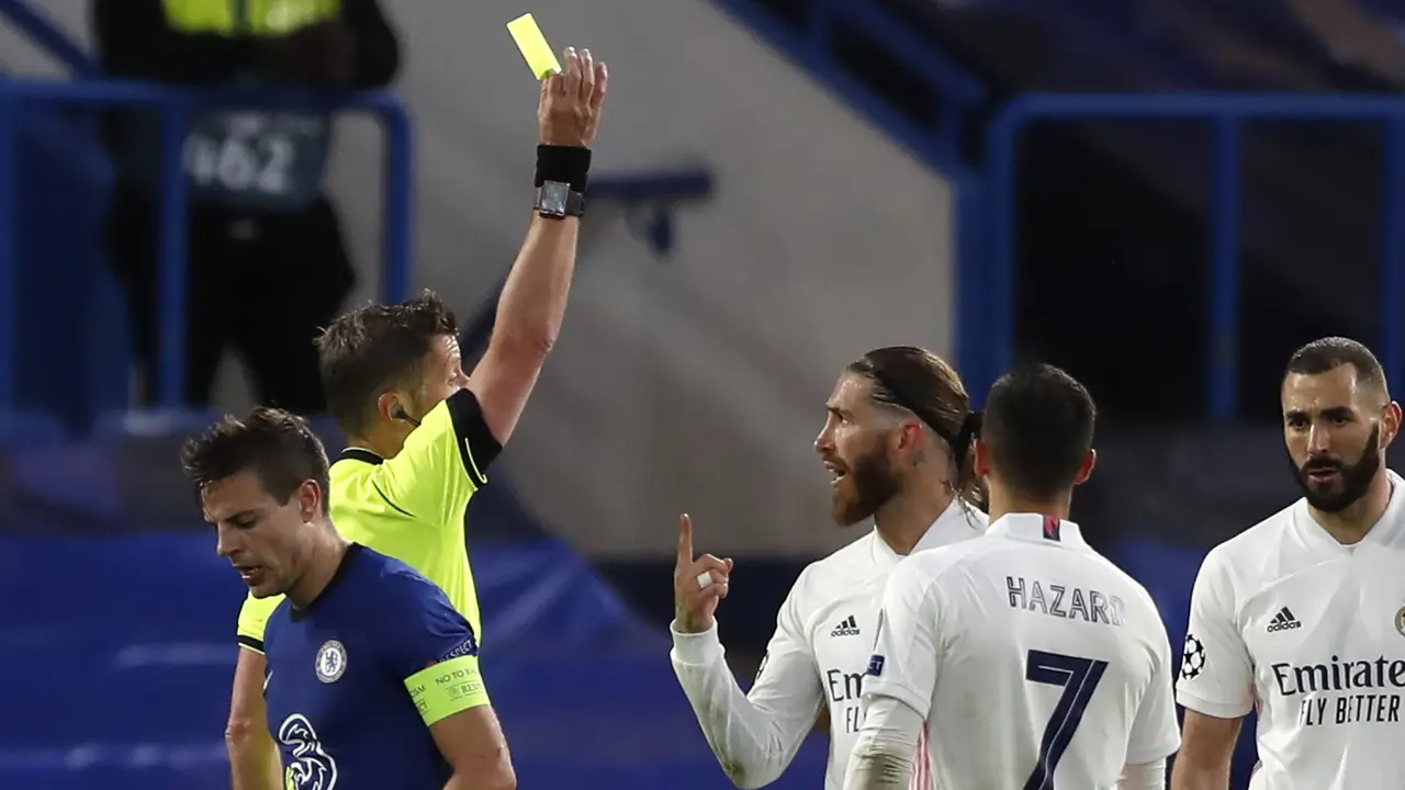FOTO: All English Final Tercipta usai Chelsea Singkirkan Real Madrid - Sergio Ramos; Wasit Daniele Orsato