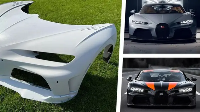 Ilustrasi bumper depan Bugatti Chiron (carscoops.com)
