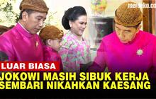 VIDEO: Viral, Momen Jokowi Masih Sibuk Kerja di Tengah Prosesi Pernikahan Kaesang
