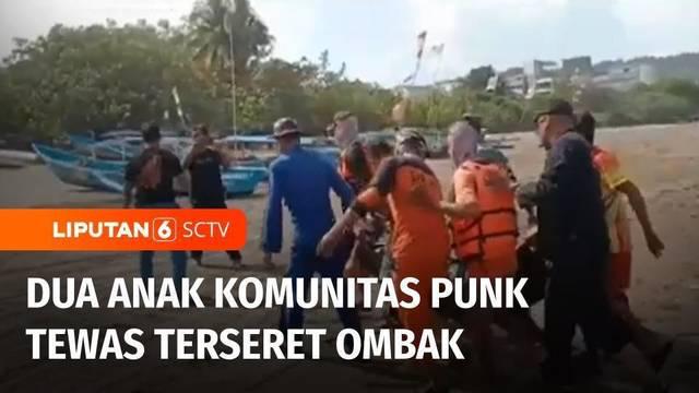 Dua anggota komunitas punk ditemukan tewas terseret ombak Pantai Pangandaran. Sebelumnya mereka berenang di zona berbahaya dan lokasi yang terlarang untuk berenang.