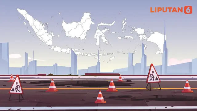 Banner Infografis Terdata 52 Persen Jalan di Indonesia Rusak. (Liputan6.com/Abdillah)