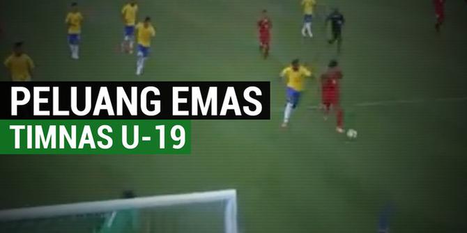 VIDEO: Ini Peluang Emas Timnas Indonesia U-19 Bobol Gawang Brasil U-20