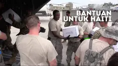 Bantuan disalurkan oleh angkatan bersenjata Amerika Serikat yang terdiri dari makanan dan obat-obatan.