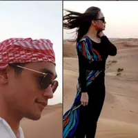 Afgan dan Rossa berlibur ke Dubai. (Instagram/afgansyah.reza)