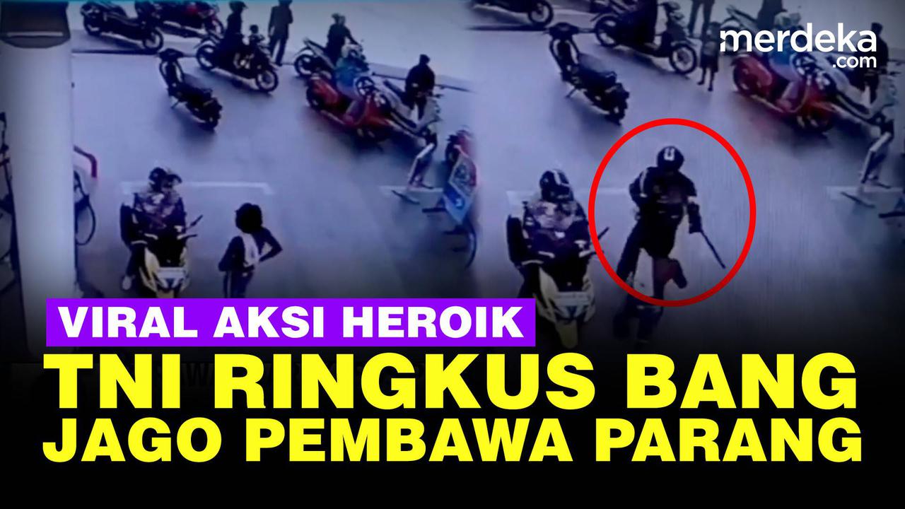 VIDEO: Aksi Heroik TNI Ringkus Bang Jago Ancam Pelanggan SPBU Sambil Pamer Parang