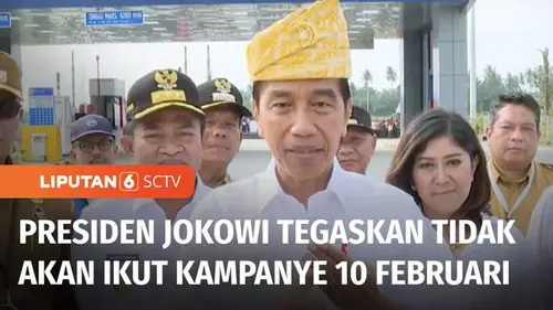 VIDEO: Presiden Jokowi Tegaskan Dirinya Tak akan Kampanye untuk Dukung Salah Satu Paslon