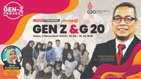 Poster acara Gen Z & G20 oleh Liputan6.com. (Dok: Liputan6.com)