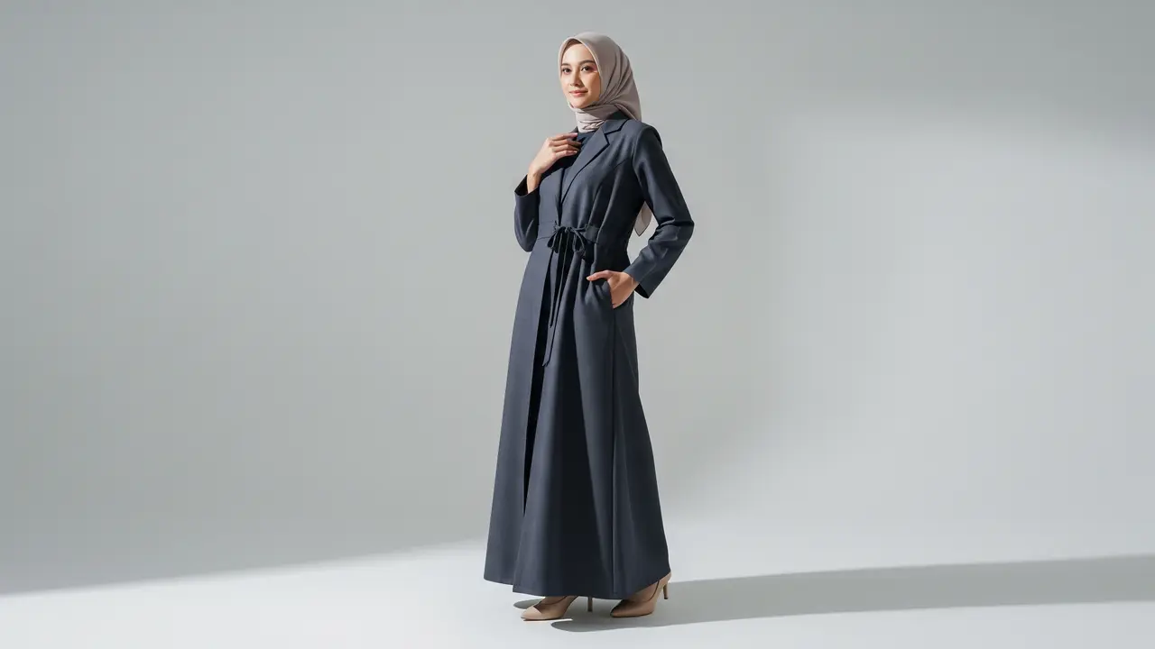 Model Gamis Blazer Modern untuk Pekerja Kantor dengan Mobilitas Tinggi