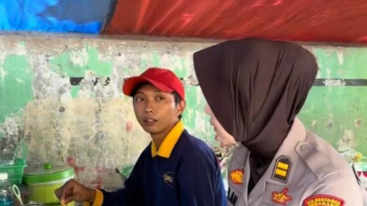 Polwan Cantik Ini Ajak Makan Para Pekerja Keras di Jalanan, Aksinya Viral