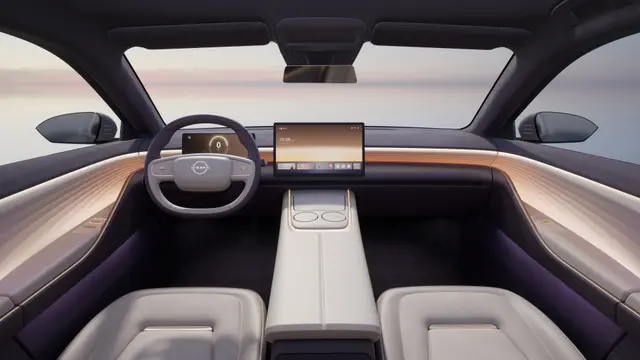 Interior sedan konsep Nissan Evo