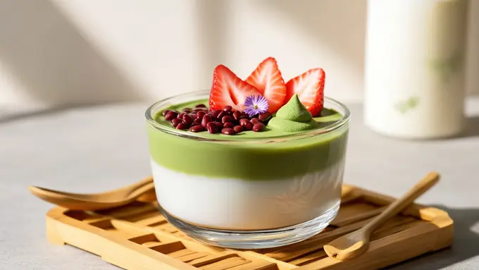 Resep Tofu Pudding Matcha Blossom