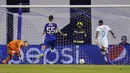 Bertandang ke Stadion Maksimir untuk menantang Dinamo Zagreb Aubameyang hampir saja membuat rekor andai saja golnya tidak dianulir akibat offside. (AP Photo/Darko Bandic)