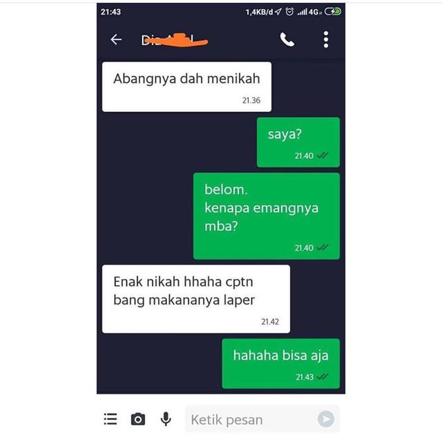 6 Chat Ojek Online dengan Penumpang Ini Bikin Mikir Aneh-Aneh