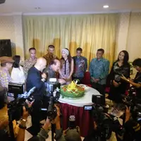 Syukuran produksi film I Leave My Heart in Lebanon. (Puput Puji/Bintang.com)