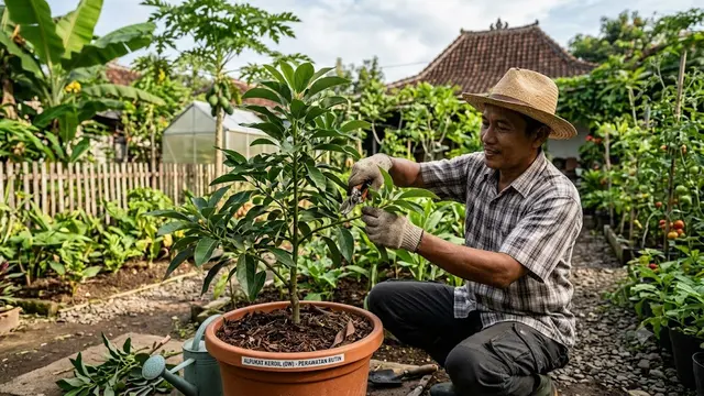 Cara Membuat Pohon Alpukat Kerdil Cepat Berbuah/AI Generated