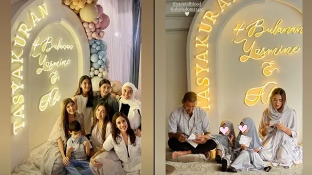 6 Momen Acara Pengajian 4 Bulanan Kehamilan dan Gender Reveal Yasmine Wildblood