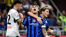 Ekspresi penyerang Inter Milan, Lautaro Martinez (tengah) saat pertandingan sepak bola Liga Italia Serie A melawan Atalanta di Stadion San Siro, Milan pada tanggal 30 Agustus 2024 atau Sabtu 31 Agustus 2024 dini hari WIB. (Piero CRUCIATTI/AFP)