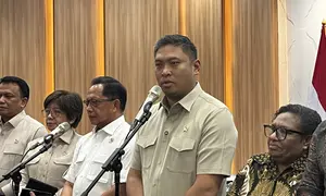 Kepala Badan Gizi Nasional (BGN) Sudaryono di Kantor Pusat Kemendagri, Jakarta, Kamis (13/8/2026). (Liputan6.com/Winda Nelfira)