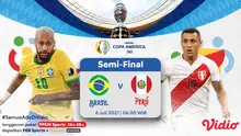 Live streaming Brasil vs Peru di semifinal Copa America 2021 dapat disaksikan melalui platform Vidio. (Dok. Vidio)