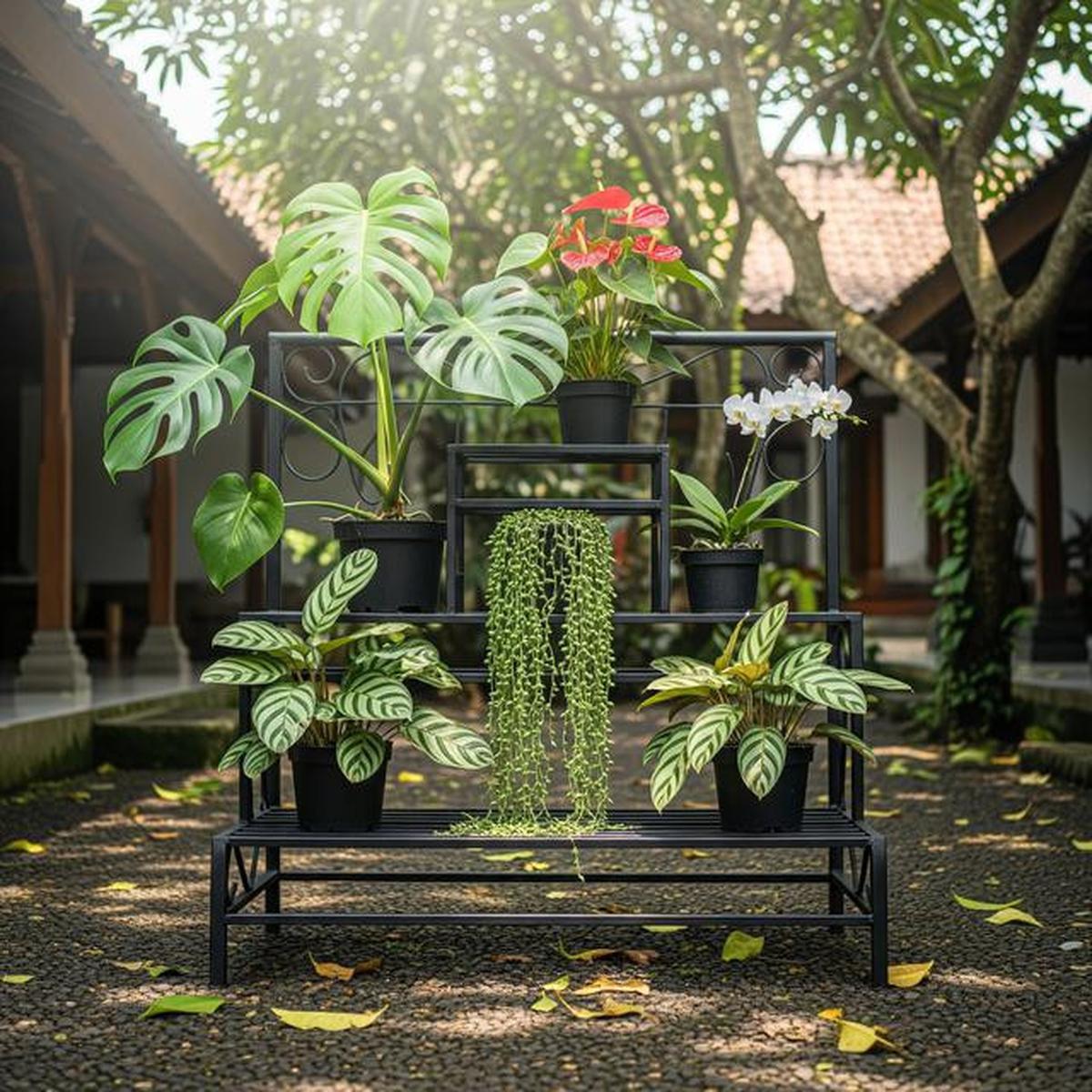 8 Model Rak Tanaman Bertingkat di Pekarangan Rumah yang Tahan Cuaca
