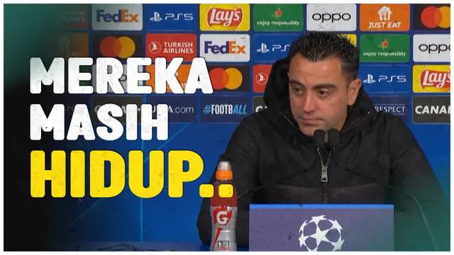 VIDEO: Komentar Xavi Hernandez Setelah Barcelona Kalahkan PSG di Leg Pertama Perempat Final Liga Champions