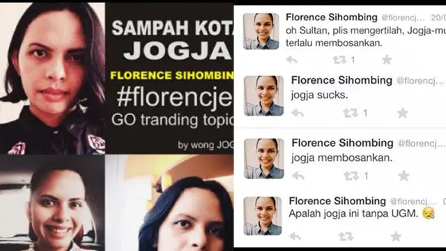 Florence Sihombing Kini Jadi `Orang Paling di Cari di Jogja`