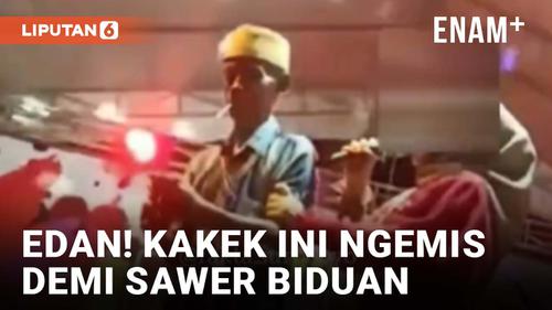 VIDEO: Pusing! Kakek Asal Probolinggo Ngemis Buat Sawer Biduan Dangdut